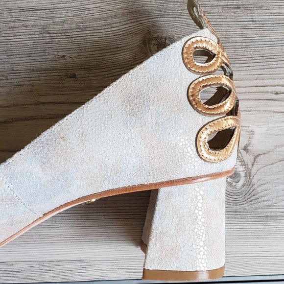 Anthropologie Off-White Peep-toe US07 EU38 - Picture 6 of 6